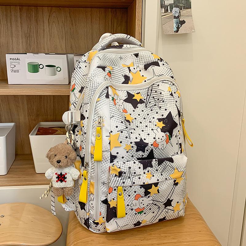School bag High value backpack Junior high school casual simple fashion versatile light commute large capacity