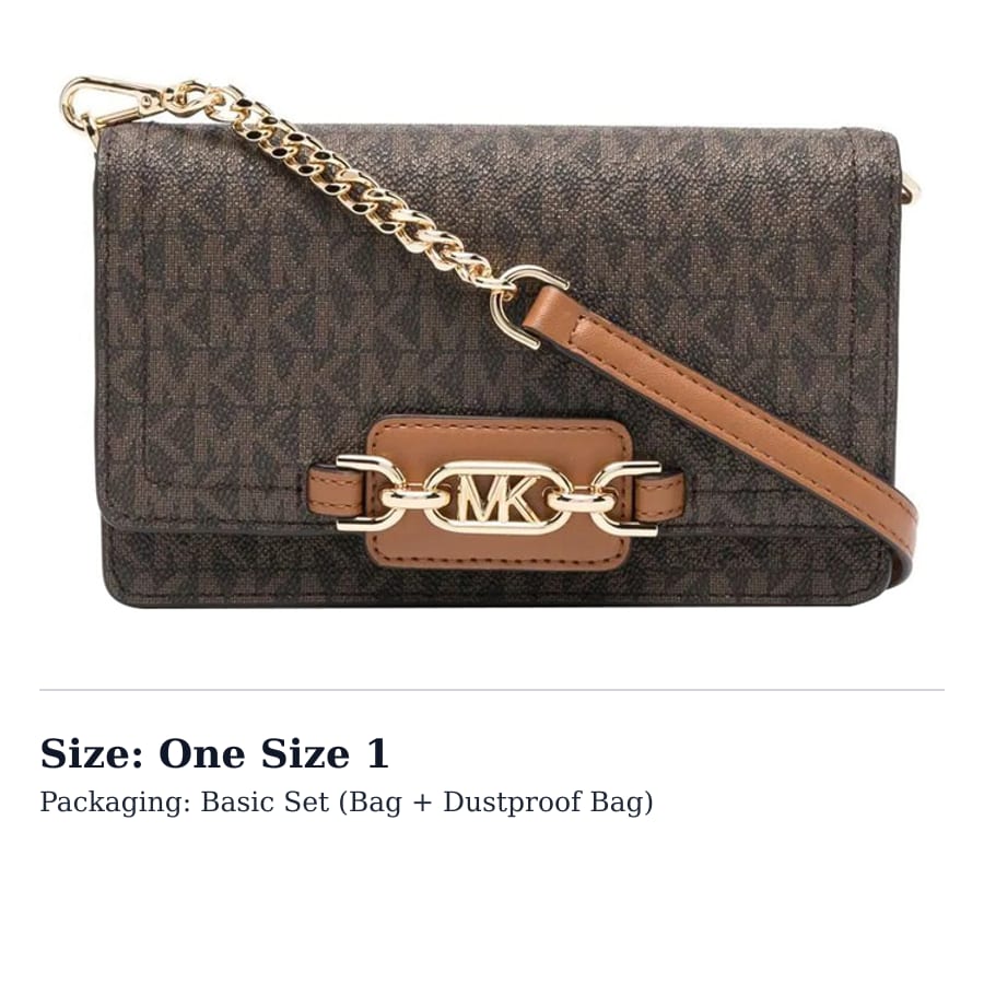 Michael Kors Heather PVC Crossbody Bag, Shoulder Bag Regular Women's Brown 32F2G7HC1B-BRNACORN