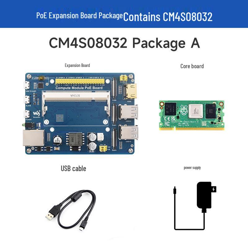 Raspberry Pi CM4S/CM3 Kit with Multi-Interface Expansion & PoE