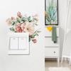 Vibrant Hand Painted Floral Switch Plate Sticker for Bedroom Living Room Background Wall Decor Self-Adhesive Removable Decal