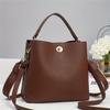 New Women's Handbag Bucket Bag High-end Female Bag Lightweight Crossbody Single Shoulder Bag Twist Lock Small Bucket Bag