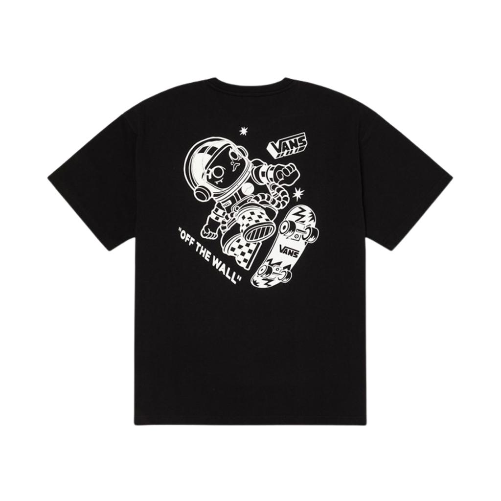 Vans X Space Molly Wygodny Wszechstronny Modny T-shirt z Krótkim Rękawem z Nadrukiem Unisex Topy VN000RA7BLK1