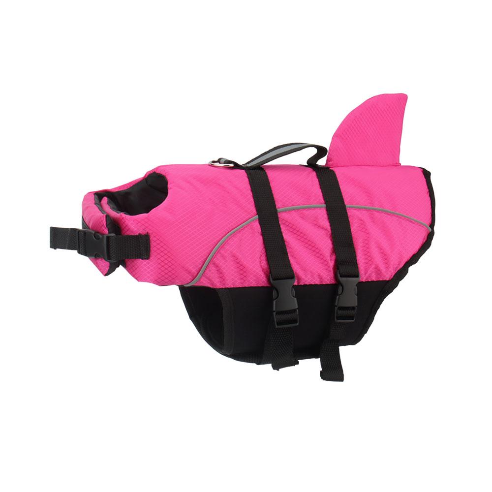Shark Pet Life Jacket Dog Swim Vest Swimsuit Jacket Summer Small Medium Dog Coat Reflective Clothes XS-2XL XS розовый