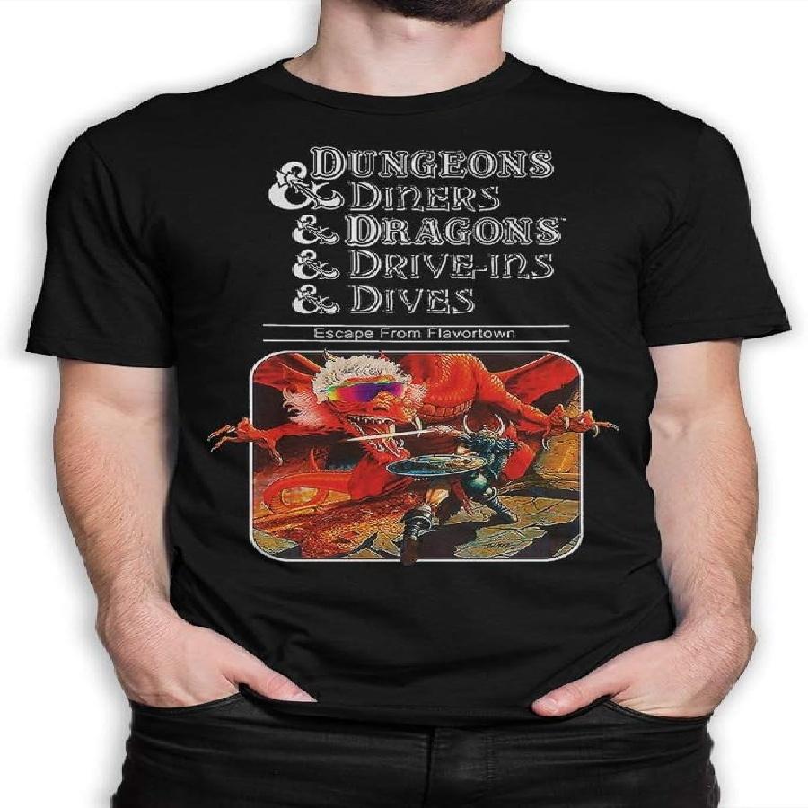 Dungeons Diners Dragons Drive Ins Dives Funny T-Shirt, Dungeons and Dragons Shirt S