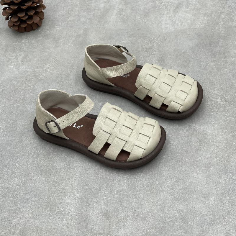 Anti-slip Shoes, Large Size, New Style, Round Toe, Flat Bottom, Women's Sandals