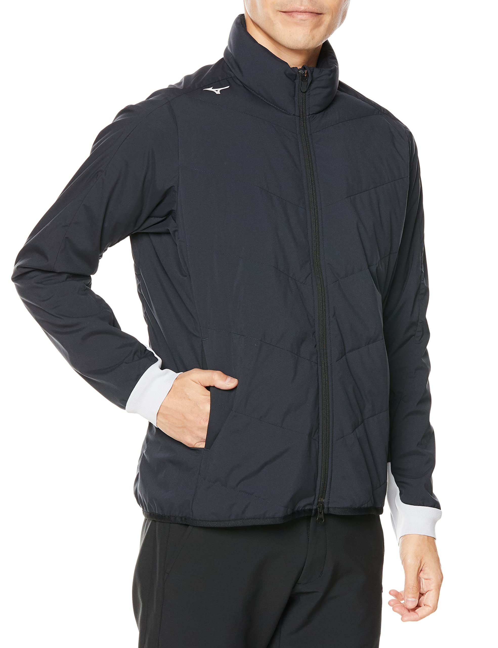 

Mizuno Move Down Golf Blouson with Breath Thermo Tech and Size XL Lining, Moisture-Wicking Heat-Generating, Stretch, Black, (E2ME2507) чорний