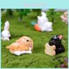 Niedliche Harzschlafschwein Kaninchen Katze Hund Miniaturfiguren Für DIY Feengarten und Heimdekoration