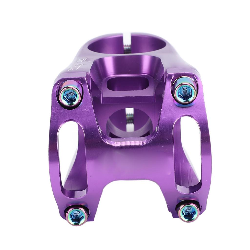 Cycling Stem CNC Hollowed Out High Strength Aluminum Alloy 50mm Handlebar Stem for 28.6mm and 31.8mm Diameter Purple