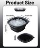 VayuSrot Face Ice Bowl, Collapsible Silicone Ice Water Bowl for Face Dip, Facial Ice Bath Bowl for Skincare and Recovery, Portable 24 * 24 cm Black