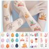10 Blätter Cartoon Oster Tattoo Aufkleber Niedlicher Hase Eier Aufkleber DIY Dekoration Oster Geburtstagsfeier Zubehör Kinder Geschenk 2026