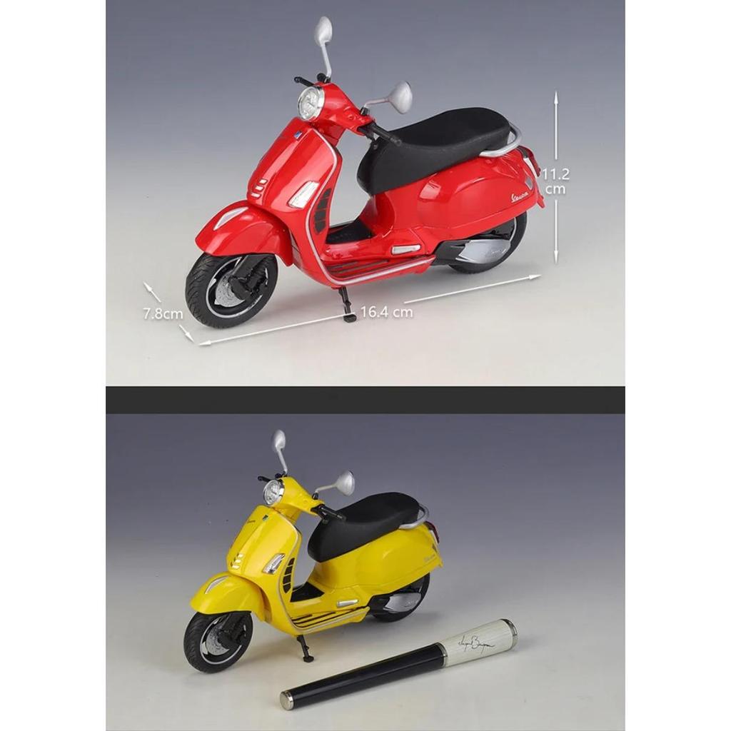 Welly 1/12 Vespa GTS Super 2020 Legierung Klassisches Freizeit-Motorradmodell Simulation Metall Straßenmotorradmodell Kinderspielzeug Geschenke