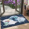 1pc Stitch Cartoon Carpet, 100% Polyester, Non-slip, Machine Washable, Waterproof, Outdoor Yard and Garden Decor, Home and Bedroom Decorative