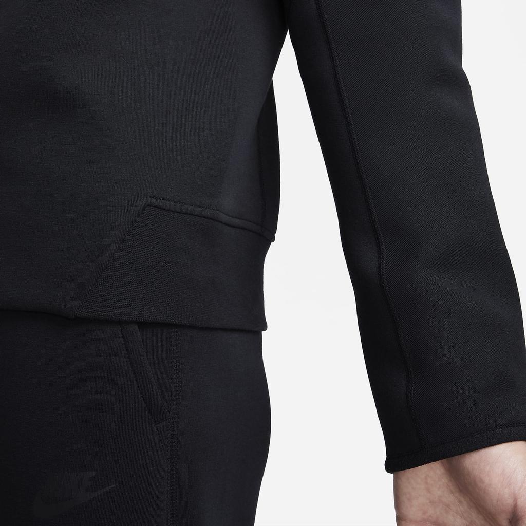 Nike Solid Color Fitted Long Sleeve Sweatshirt Men Tops Black FB7917-010