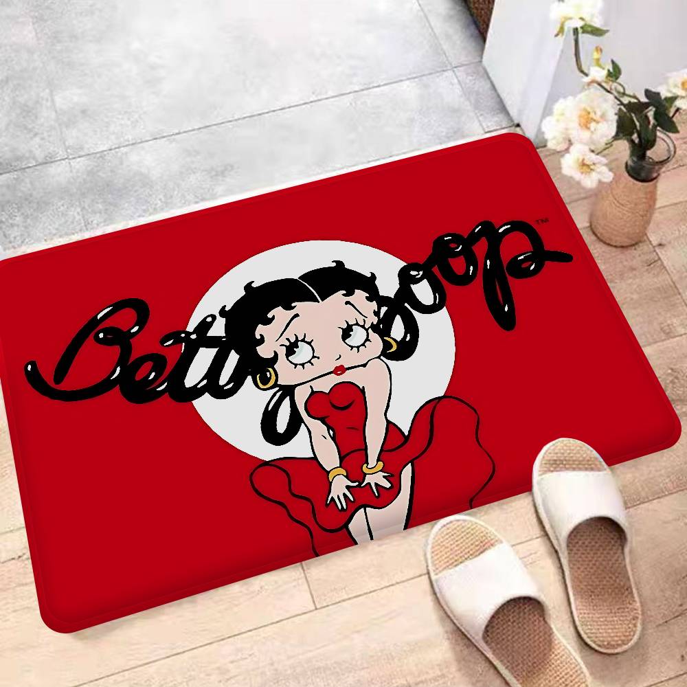 Animation B-Betty B-Boop Bathroom Mat Kids Room Bedroom Decoration Balcony Anti-Slip Doormat Living Room Welcome Rug