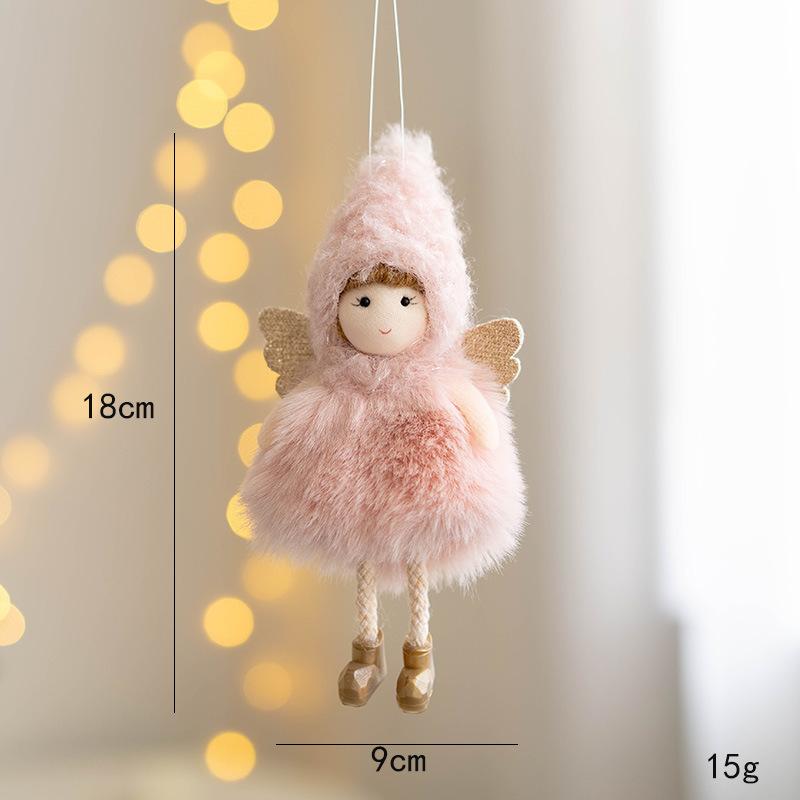 Neujahrs-Engelspuppe Weihnachtsbaumschmuck Anhänger Hängende Weihnachtsdekoration für Zuhause Navidad 2025 Weihnachtsmann Weihnachtsgeschenk