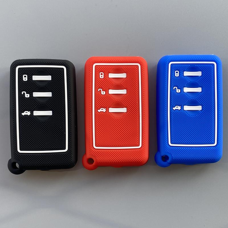 ZAD Silicone Car Key Cover Case hold shell for SUBARU Forester Impreza Legacy XV Smart 3Buttons Key Fob Car Styling accessories