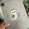 The "Fierce and Fierce" Disguise of Snakes | Soft and Cute Snakes with Blushing Faces Hidden in Stickers Durable for Laptop, Car, Luggage