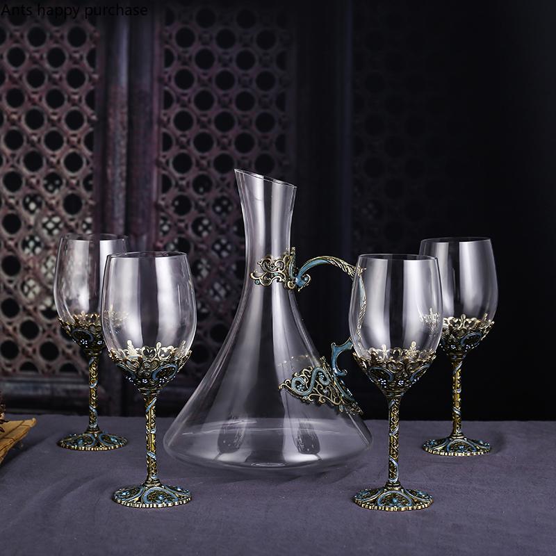 Crystal Glass Red Wine Glass Wine Dispenser Goblet Wine Glass Set Gift Box Gift Flagon Champagne Glasses Cocktail Glasses Gift