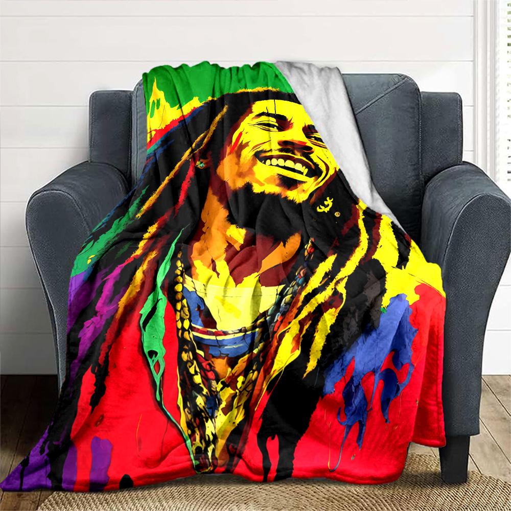 Bob Marley Blanket Durable Comfort Great for Bed Chair Couch for All Occasions Modern Style Gift for Travel Home Birthdays