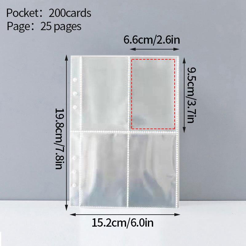 A5 Binder Photocards Kpop Photo Album Album for Photographs Cards Collect Book 10/25pc Inner Pages Kpop Binder Picture Albums