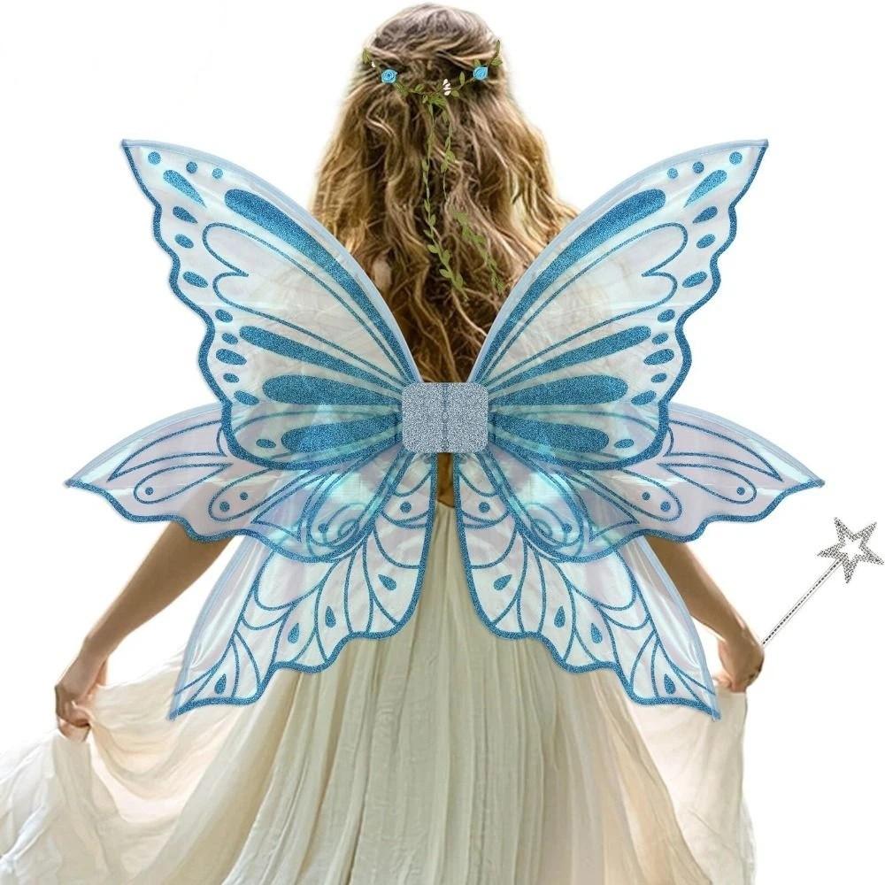 2026 Sparkling Large Fairy Wings Organza Adult Women Butterfly Fairy Wings Angel Wings Party Favor Gift