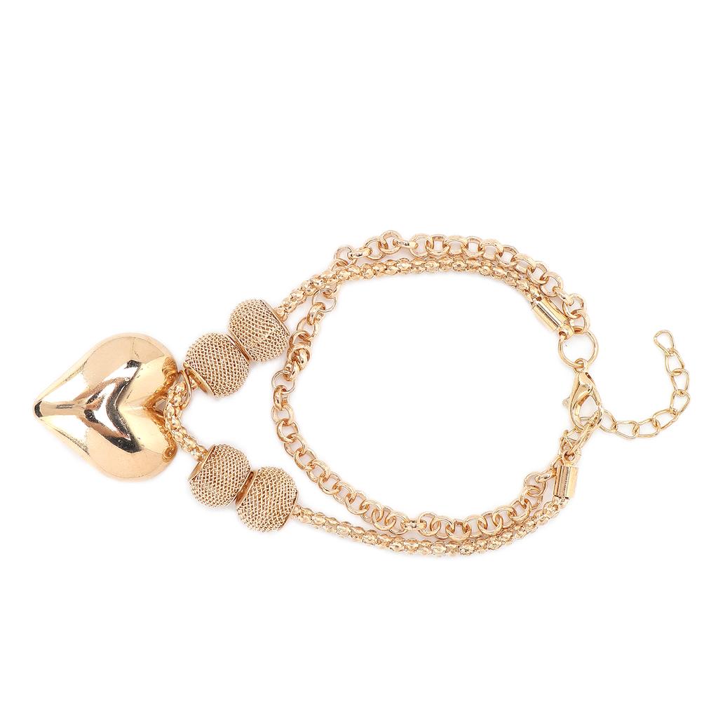 Exquisite Bracelet Personality Creativity Fashion Multi Layer Heart Shaped Bracelet for Weddings