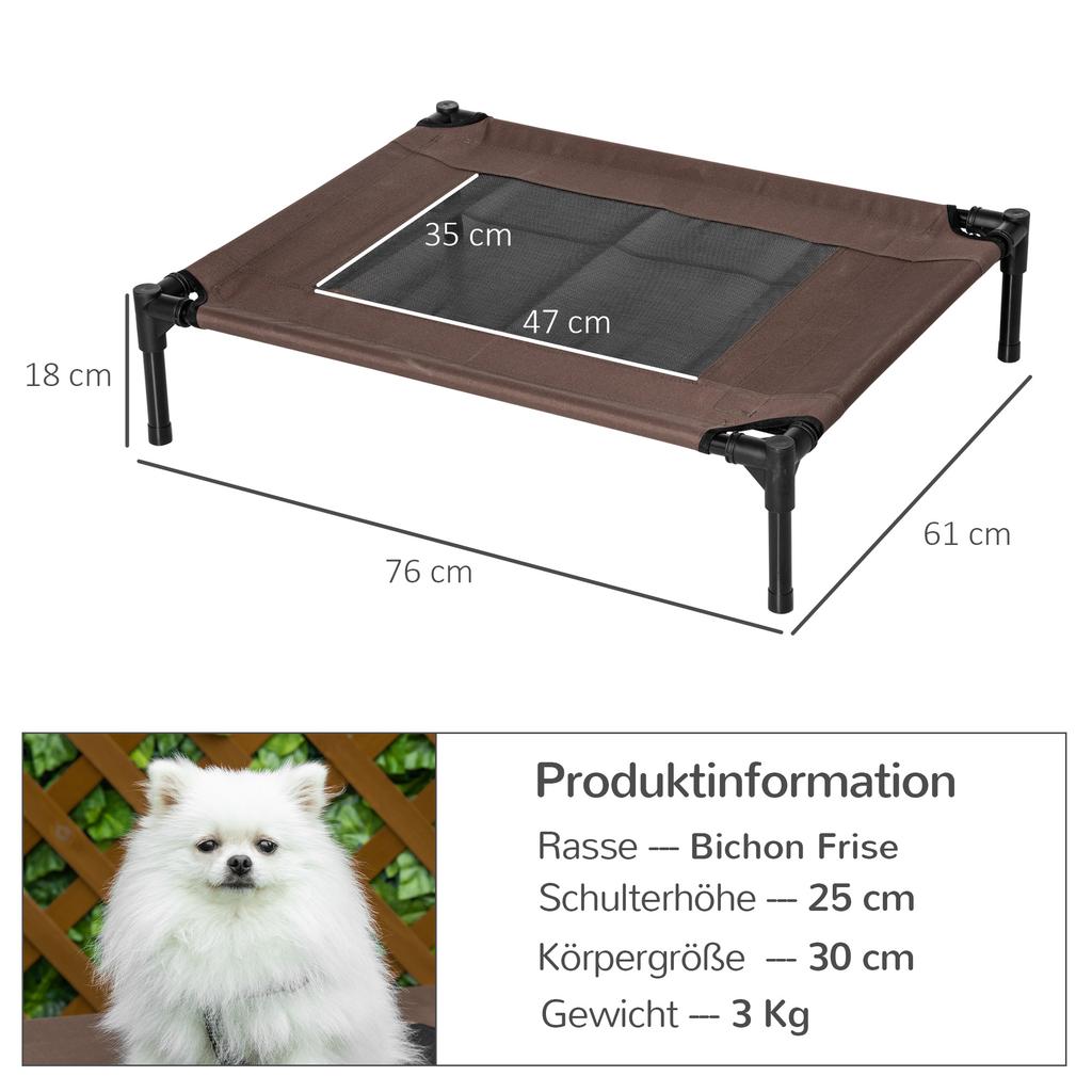 Dog Bed Outdoor, Elevated Dog Bed for Medium-Sized Large Dogs, Sturdy Pet Bed with Washable Mesh, Cat Bed Pet Bed Sleeping Place for Outdoors Camping
