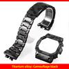 Kit de Modification de Boîtier Camouflage en Alliage de Titane DW5600 pour G-SHOCK Casio DW-5600 GWM5610 GMW-B5000 Bracelet Métal Titane Intégral Mise à Niveau