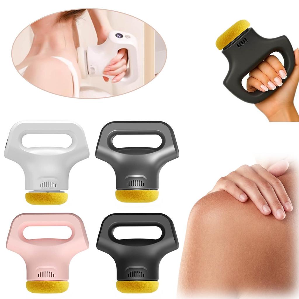 Massology Pro Massage , 12 - Level Adjustable Portable Home Massage Tool With 3 Massages Heads For Back, Neck, Body