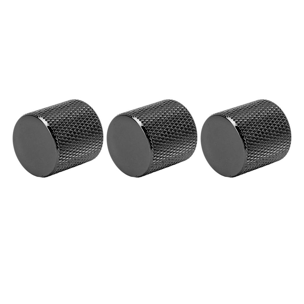 3 Pcs Guitar Volume Tone Knob Metal Electronic Control Knob for LP Guitars A B Potentiometers Black