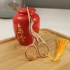 Multicolor Vintage Crane Tassel Tea Bag Scissors - Stainless Steel