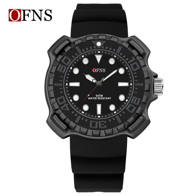 OFNS Luminous Waterproof Quartz Watch - Fashionable Men's and Women's Simple Design with Japanese Movement.