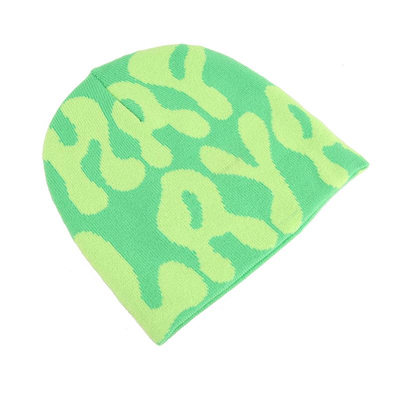 Unisex Running Acrylic Hat Jacquard Beanie Custom Logo Big Letter Knit Beanie Hat
