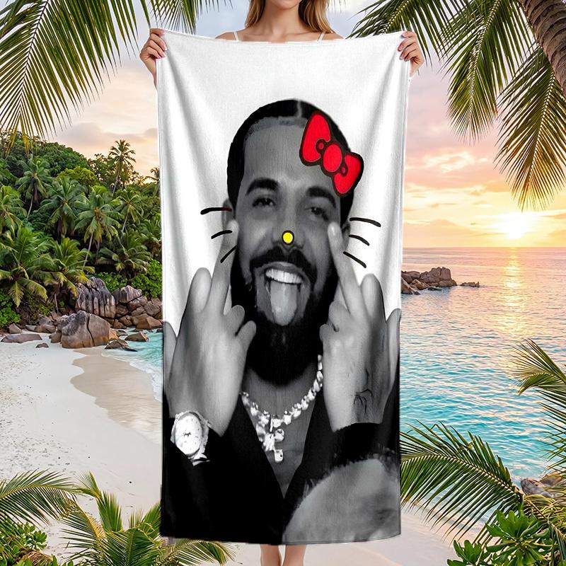 Drake Fashion Beach Towel: Ideal for Summer Adventures Soft, absorbent and quick drying suitable for swimming and bathing