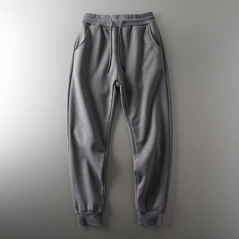 Foreign Trade Tail Order Cut Label Thick Lambskin Export Men s Pants Dark gray 2XL