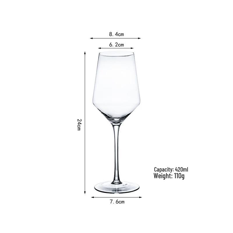 OLOEY Crystal Red Wine Stemware Set