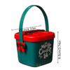 Portable Christmas Gift Box Eve Apple Packing Bag Santa Candy Snack Storage Bucket for Home Xmas Holiday New Year Party Supplies