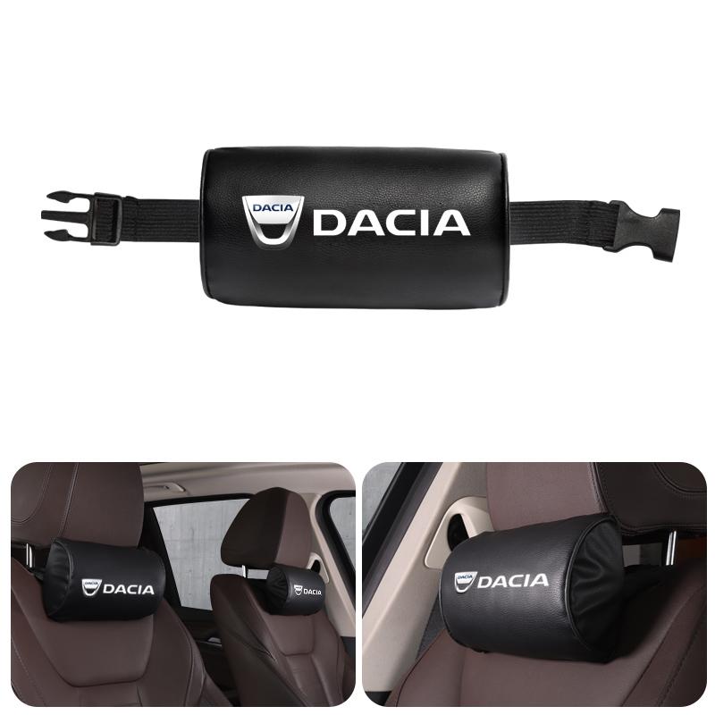 BGW1 1Pcs Car Seat Headrest Auto Logo Neck Pillow For Dacia Duster Logan Spring Sandero Stepway Dokker Lodgy Jogger MCV