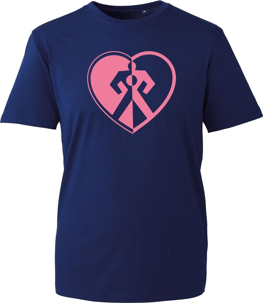 Anime Graphic Unisex T Shirt Cute Pink Heart Symbol Print Black Cotton Tee Top S