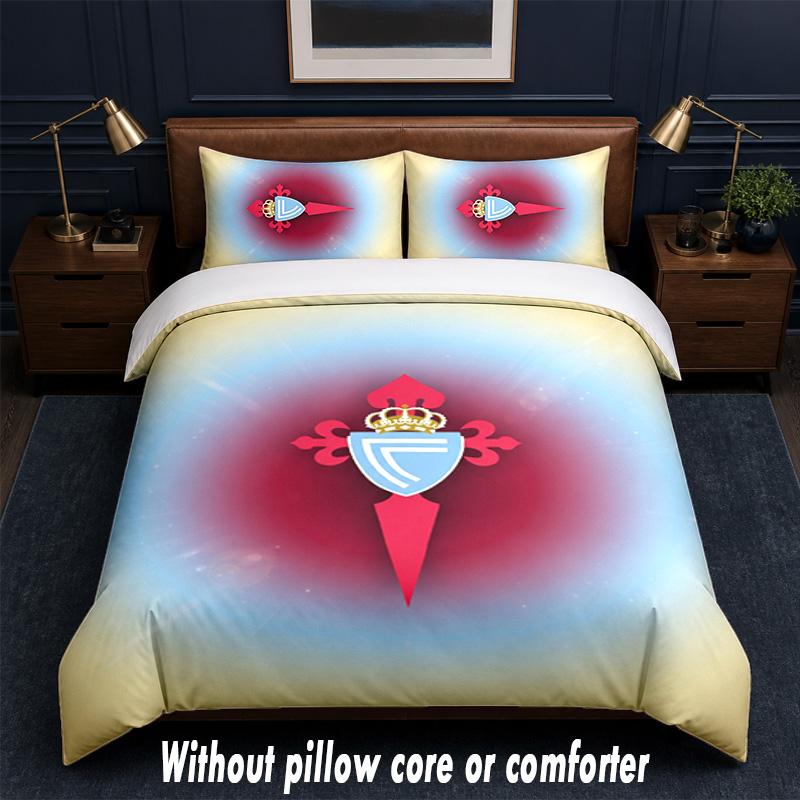 Celta Vigo FC Design Bed Bedding Set 1 Duvet Cover + 2 Pillowcases Soft Breathable Household Bed Linens