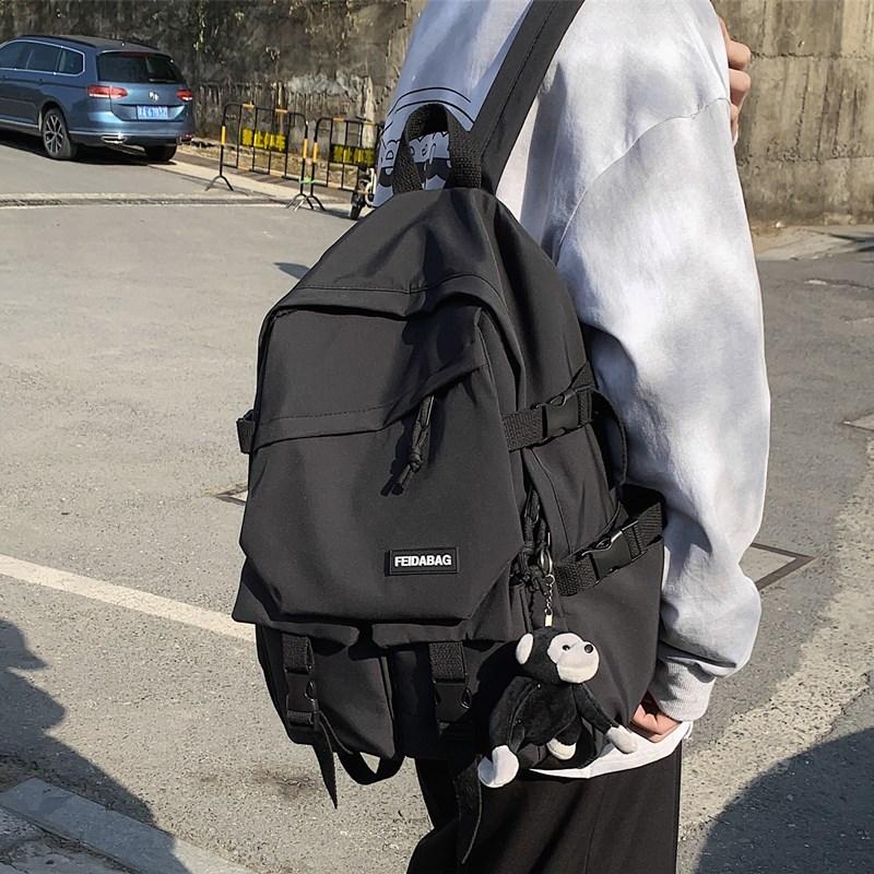 Schoolbag New High School Schoolbag Male Ins Trendy Cool Lightweight Backpack Female College Student Simple Large-capacity Backpack Korean Version