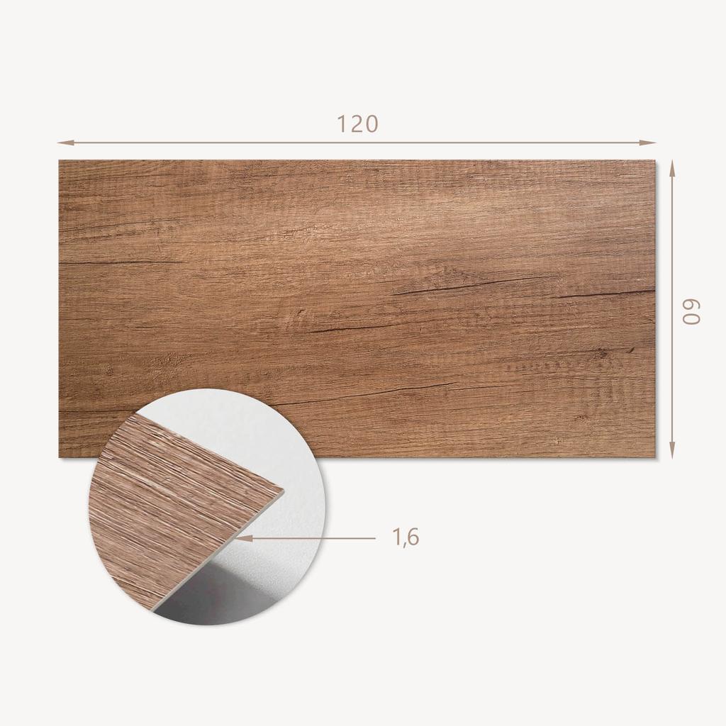 Gotowy Do Montażu Panel Winylowy Z Dekoracyjnym Nadrukiem 120X60 Cm Tekstura Drewna Naturalnego