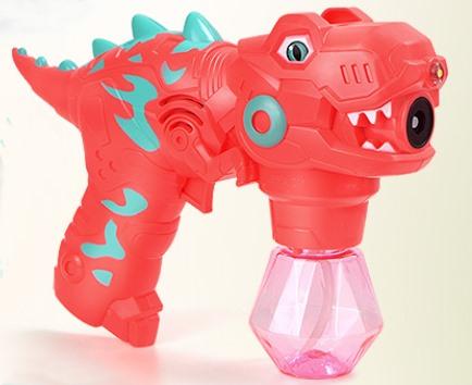 Kinder Dinosaurier Seifenblasenpistole Elektrisch Licht Musik Spielzeugpistole Wasserdicht Vollautomatische Seifenblasenmaschine