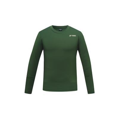 YONEX 259Tl003M Khaki Men'S Basic Logo Long Sleeve T-Shirt