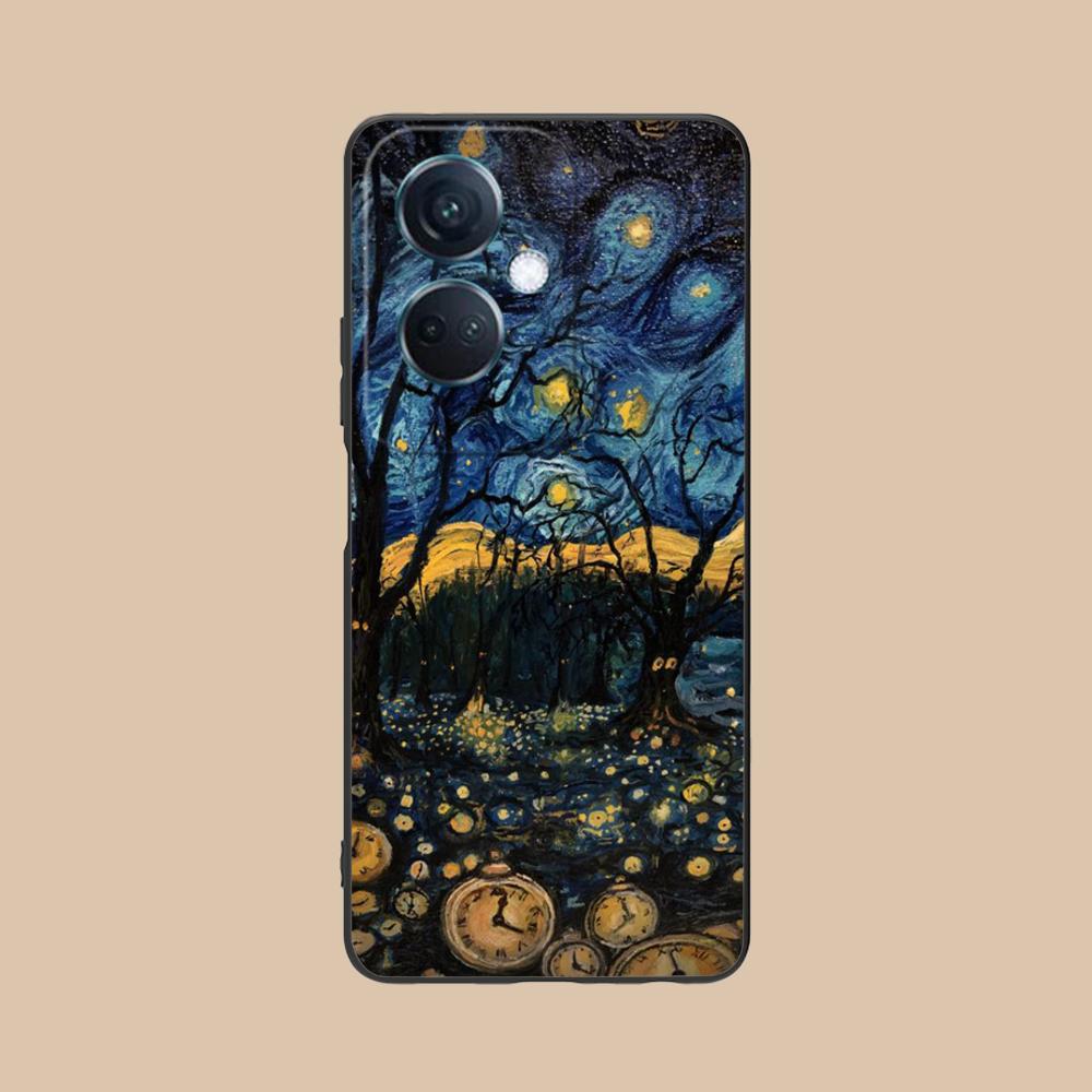 Abstract Oil Painting Phone Case for OPPO Reno 14 13 12 11 10 9 8 7 6 5 F T Pro 5G Soft TPU Shockproof Cover