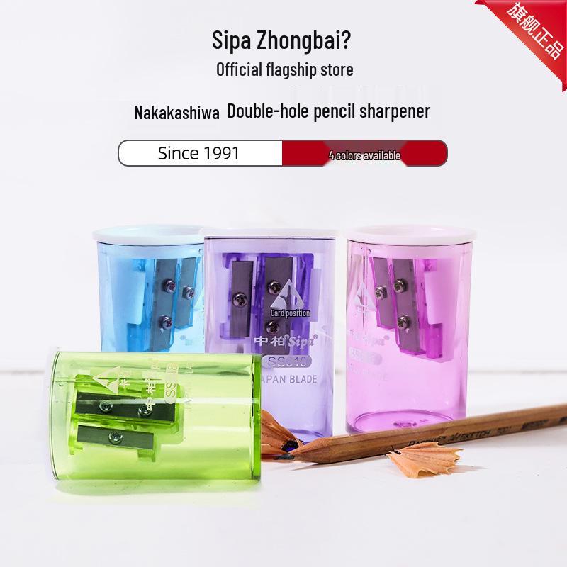 Zhongbo SS618 Dual-Hole Rotary Pencil Sharpener, Creative Mini Blade Design синий