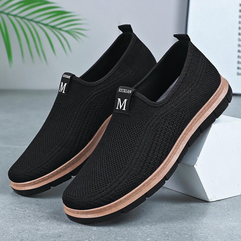Men's Summer Casual Breathable Fly-Knit Shoes - Versatile & Odor-Free