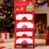 Merry Christmas Money Box Festive 10 Slots Folding Holder Christmas Gift Card Holder For Festival Valentines Birthday