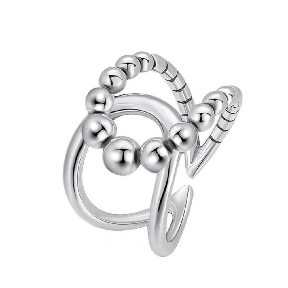Ring Does Not Fade Niche Design Ins Opening Female High-end Sense Retro Cold Pearl Shell Versatile Irregular