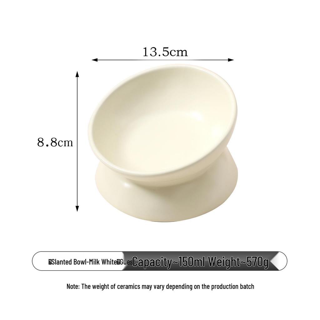 Ergonomic Slanted Pet Bowl for Cats & Dogs